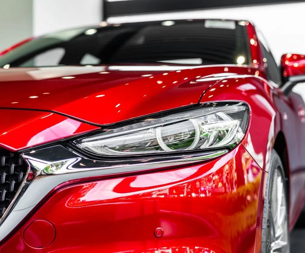 Headlight protected with precision-cut XPEL film